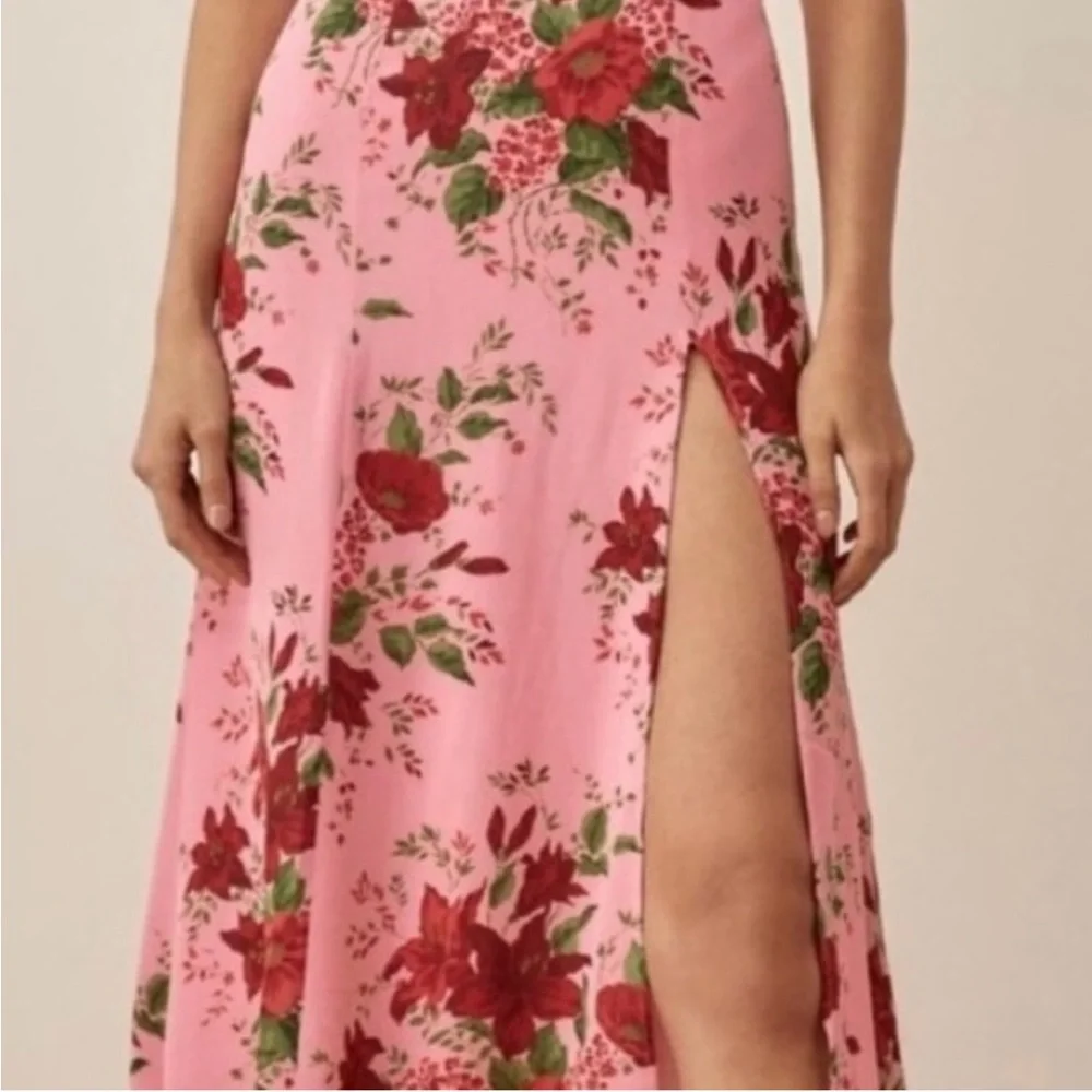 Reformation Juliette Dress - Pink Floral Midi - Picture 2 of 4